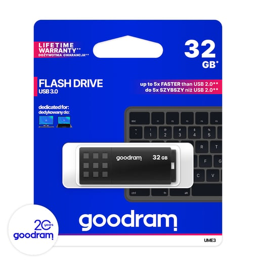 Pendrive 32GB USB 3.0 GOODRAM UME3 Black UME3-0320K0R11 GoodRam