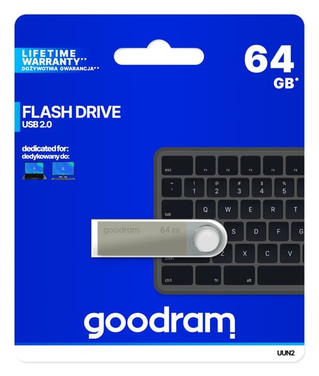 Pendrive 64GB USB 2.0 GOODRAM UUN2-0640S0R11 Silver (26227733 ) GoodRam