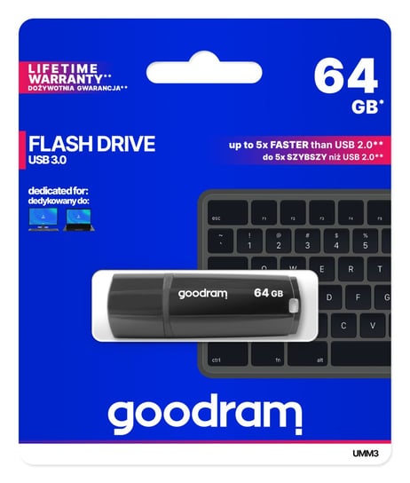 Pendrive 64GB USB 3.0 GOODRAM UMM3-0640K0R11 Black (19722085 ) GoodRam