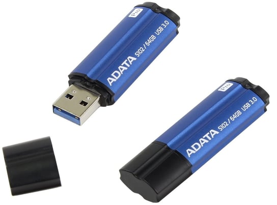 Pendrive ADATA Elite S102 Pro, 64GB, USB 3.0, Blue Aluminium ADATA