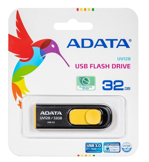 Pendrive ADATA UV128, 32GB, USB 3.0, Black-Yellow ADATA