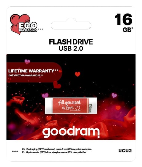 Pendrive CUBE 16GB USB2.0 - Valentine GoodRam