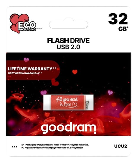 Pendrive CUBE 32GB USB2.0 - Valentine GoodRam