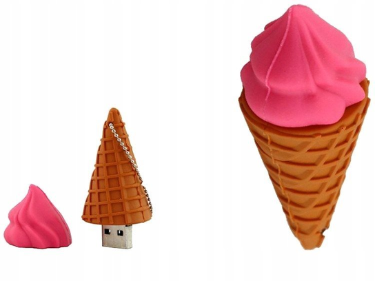 Pendrive DR. MEMORY Lód Rożek Różowy, 64GB DIAWAY