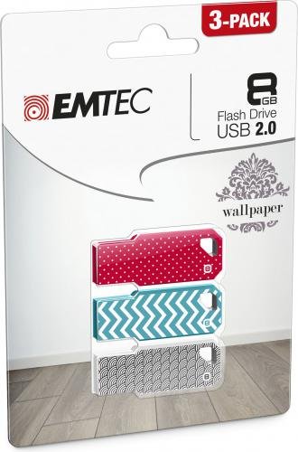 Pendrive EMTEC Wallpaper ECMMD8GM752P3WP01, 8 GB, USB 2.0 Emtec