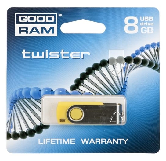 Pendrive GOODDRIVE 8 GB USB 2.0 Twister Yellow GoodRam