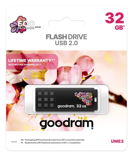 Pendrive GOODRAM 32GB UME2-0320K0R11-SP SPRING BLACK USB 2.0 GoodRam