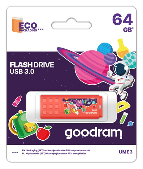 Pendrive, GoodRam 64GB USB 3.0 UME3-0640O0R11-SC, Nauka GoodRam