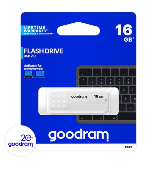 Pendrive GOODRAM UME2-0160W0R11, 16 GB, USB 2.0 GoodRam