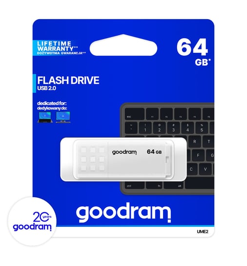 Pendrive GOODRAM UME2-0640W0R11, 64 GB, USB 2.0 GoodRam