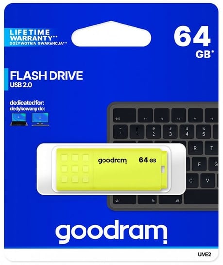 Pendrive GOODRAM UME2-0640Y0R11, 64 GB, USB 2.0 GoodRam