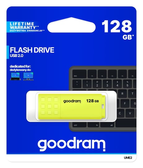 Pendrive GOODRAM UME2-1280Y0R11, 128 GB, USB 2.0 GoodRam