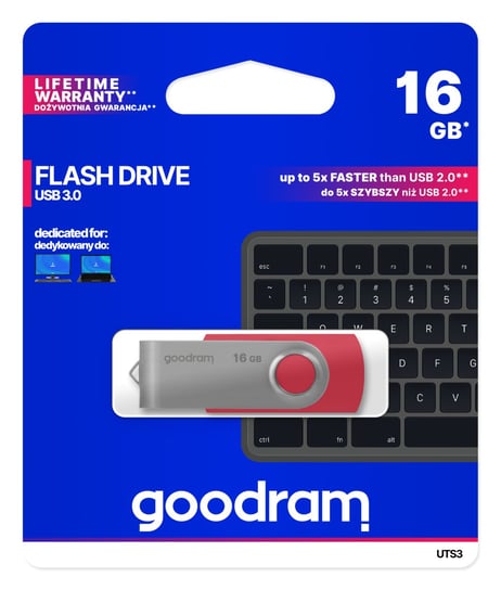 Pendrive GOODRAM UTS3 Twister, 16 GB, USB 3.0 GoodRam