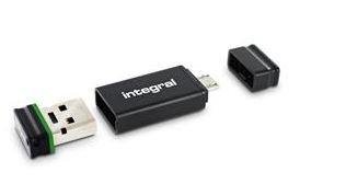 Pendrive INTEGRAL Fusion, 16 GB, USB 2.0 + adapter Retail Pack Integral