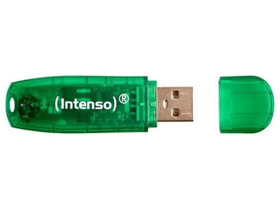 Pendrive INTENSO Rainbow Line, 8 GB, zielony Intenso