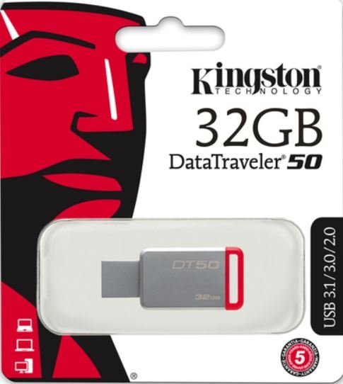 Pendrive KINGSTON DataTraveler 50 DT50/32GB, 32 GB, USB 3.0 Kingston