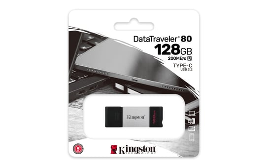 Pendrive, KINGSTON, DT80, 128 GB, USB-C 3.2 Kingston