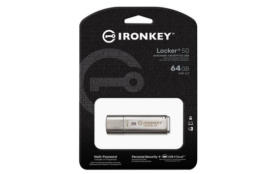Pendrive, KINGSTON, IronKey Locker + 50 64GB (IKLP50/64GB) Kingston