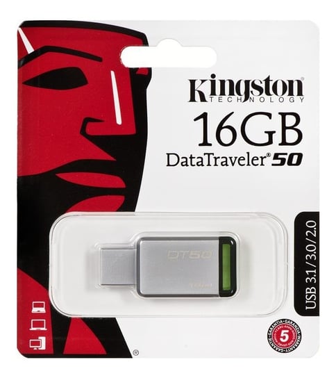 Pendrive KINGSTONE Flashdrive DataTravelver 50, 16 GB, USB 3.0 Kingston