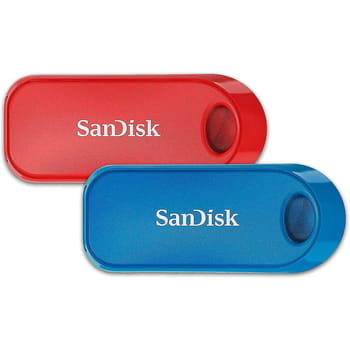 Pendrive Sandisk 32Gb Cruzer Snap 2.0 Dwupak Nebieski+Czerwony SanDisk