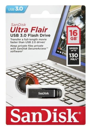 Pendrive SANDISK Cruzer Ultra Flair, 16 GB, USB 3.0 SanDisk
