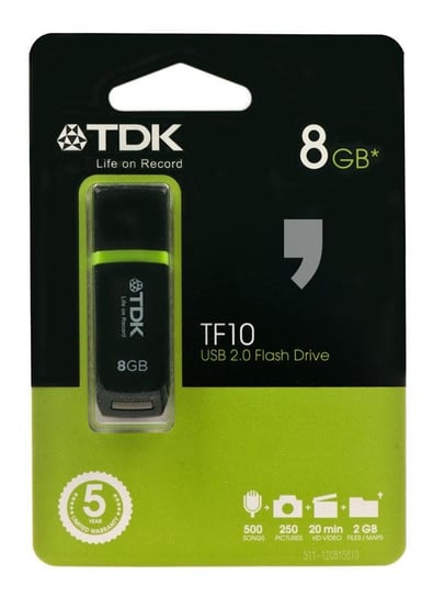 Pendrive TDK TF10 USB 2.0 8GB Black 
