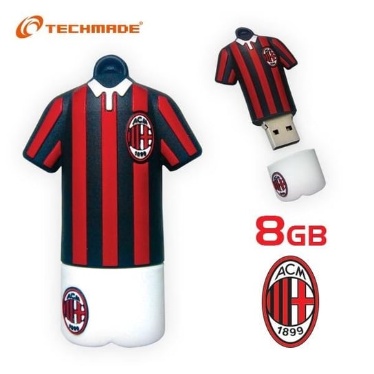 Pendrive TECHMADE AC Milan, 8 GB, USB 2.0 TechMade