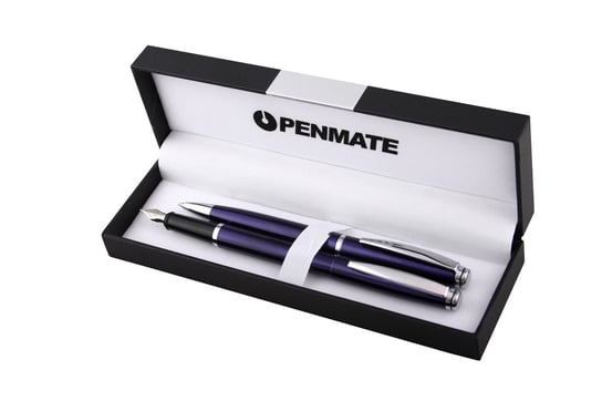 Penmate, Komplet Długopis + Pióro wieczne, Virtuo, Niebieski Penmate