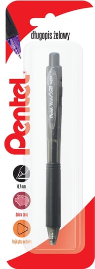 PENTEL, Długopis żelowy 0,7 mm K437, czarny, 1 szt. Pentel