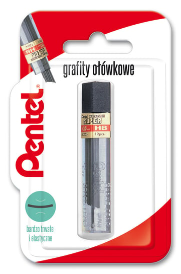 Pentel, Grafity ołówkowe, 0,5 HB, Twardość HB Pentel