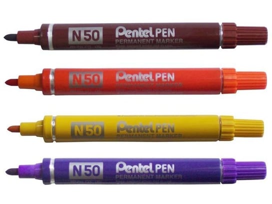 Pentel, marker permanentny N50, brązowy Pentel