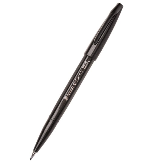 Pentel, Pisak do do kaligrafii i liternictwa "Pentel Touch Brush Pen" SES15C, czarny Pentel
