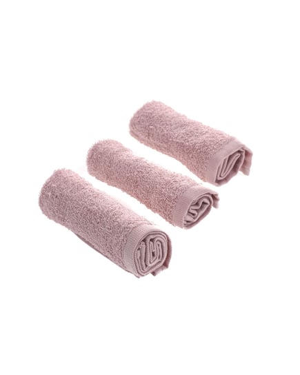 PEPCO Ręcznik łazienkowy różowy, 3x 30x30cm Pepco