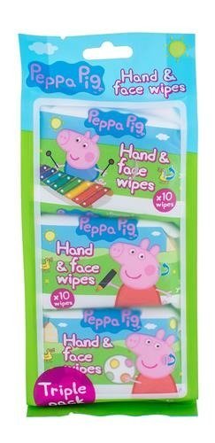 Peppa Pig, Hand & Face Wipes Peppa, Chusteczki oczyszczające dla dzieci, 30 szt. Świnka Peppa