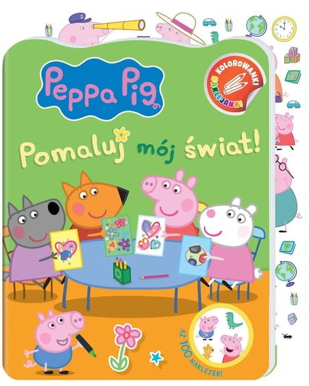 Peppa Pig. Kolorowanki naklejanki Media Service Zawada Sp. z o.o.