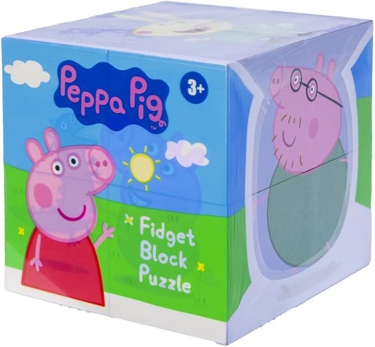 Peppa Pig Świnka Puzzle z klocków kostka 7x7cm Inna marka