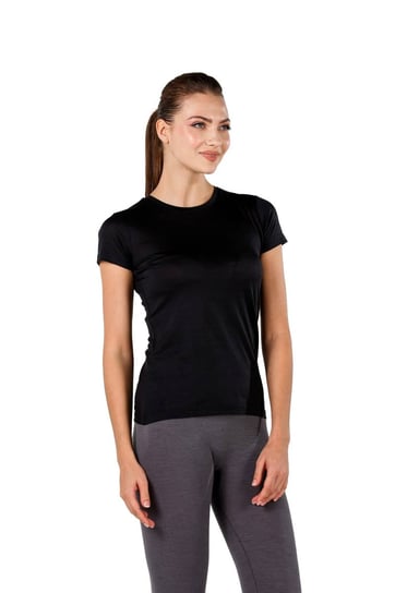 Pera - Koszulka damska  (100% wełny Merino, 135gr) (1) M, Czarny Woolona