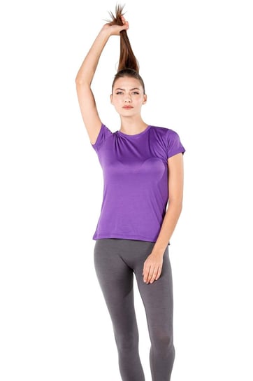 Pera - Koszulka damska  (100% wełny Merino, 135gr) (1) XL, Fioletowy Woolona