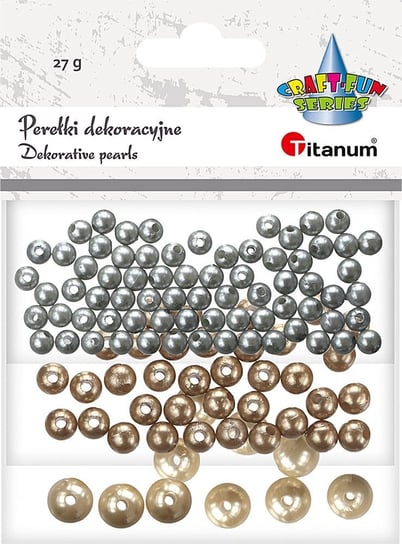 Perełki Dekoracyjne Mix Srebrne Miedziane Perłowe 27G Titanum Titanum