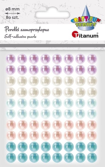 Perełki Samoprzylepne 8Mm Mix Kolorów 80 Szt Titanum Titanum