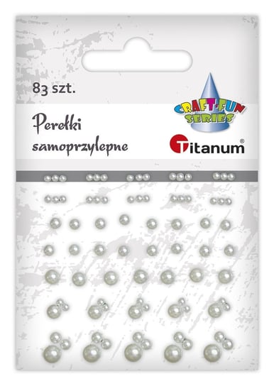 Perełki samoprzylepne perłowe mix rozmiarów Titanum Titanum