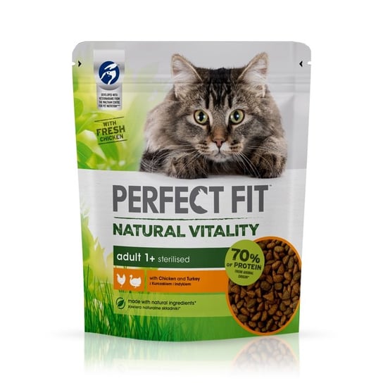 PERFECT FIT Natural Vitality 1+ 650g z indykiem - sucha karma dla kota dorosłego Perfect Fit