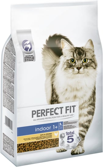 Perfect Fit™ - sucha karma pełnoporcjowa dla dorosłych kotów niewychodzących, bogata w kurczaka 7kg Perfect Fit