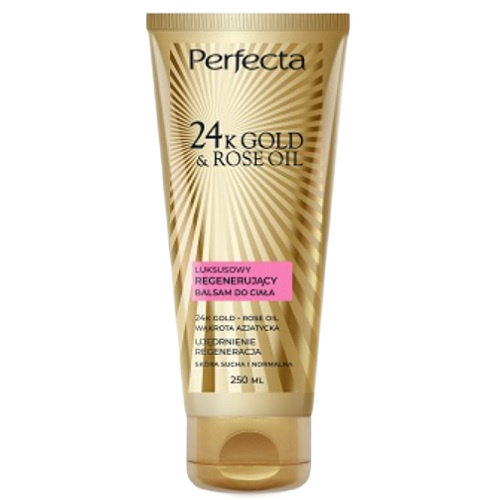 Perfecta, 24k Gold & Rose Oil Luksusowy Regenerujący Balsam Do Ciała, 200ml Perfecta