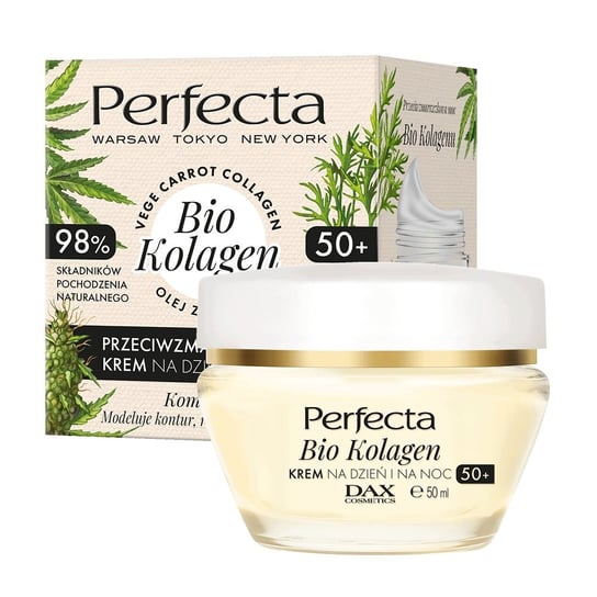 Perfecta Bio Kolagen, przeciwzmarszczkowy krem na dzień i na noc 50+, 50ml Perfecta