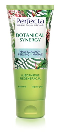 Perfecta, Botanical Synergy, nawilżający peeling-masaż do ciała Bawełna i Jagody Goji, 200 ml Perfecta