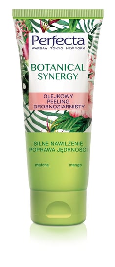 Perfecta, Botanical Synergy, olejkowy peeling drobnoziarnisty do ciała Matcha i Mango, 200 ml Perfecta
