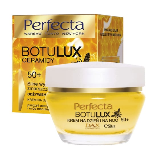 Perfecta, Botulux Ceramidy 50+, krem silne wygładzenie zmarszczek na dzień i noc, 50 ml Perfecta