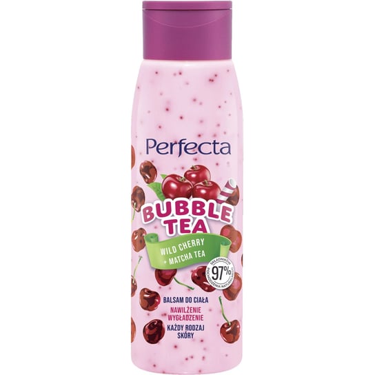 Perfecta, Bubble Tea, Balsam do ciała, Wild Cherry + Matcha Tea, 400ml Perfecta