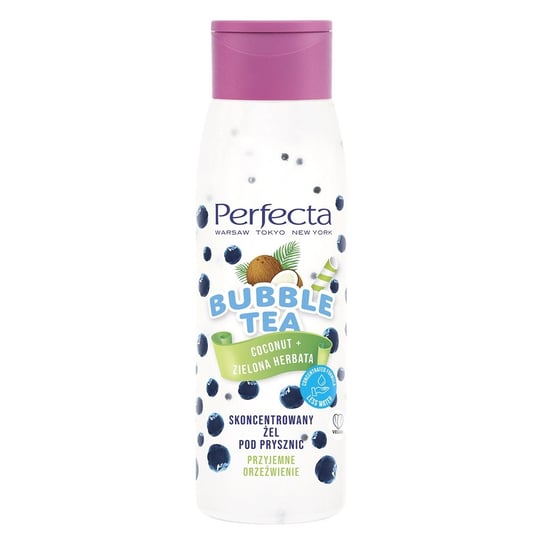Perfecta Bubble Tea, skoncentrowany żel pod prysznic Coconut + Zielona Herbata, 400ml Perfecta